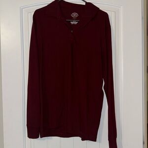 St. John’s Bay Burgundy Polo Long Sleeve M